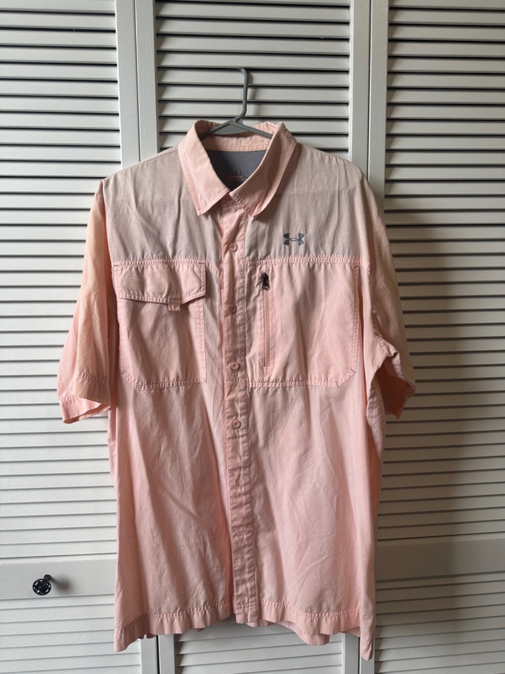 Under Armour Men’s Short-Sleeve Button-Up Shirt - Light Pink